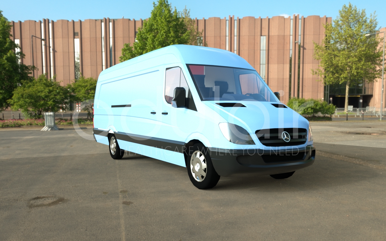 Odulair mobile dental van design rendering