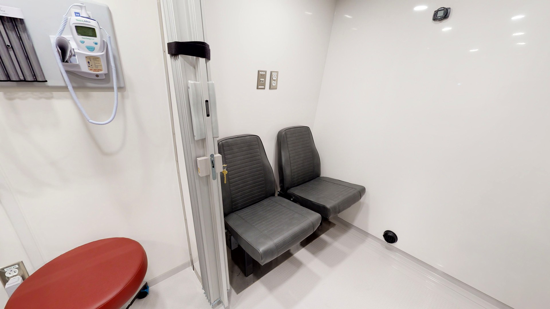 Mobile health van clinical interior by Odulair
